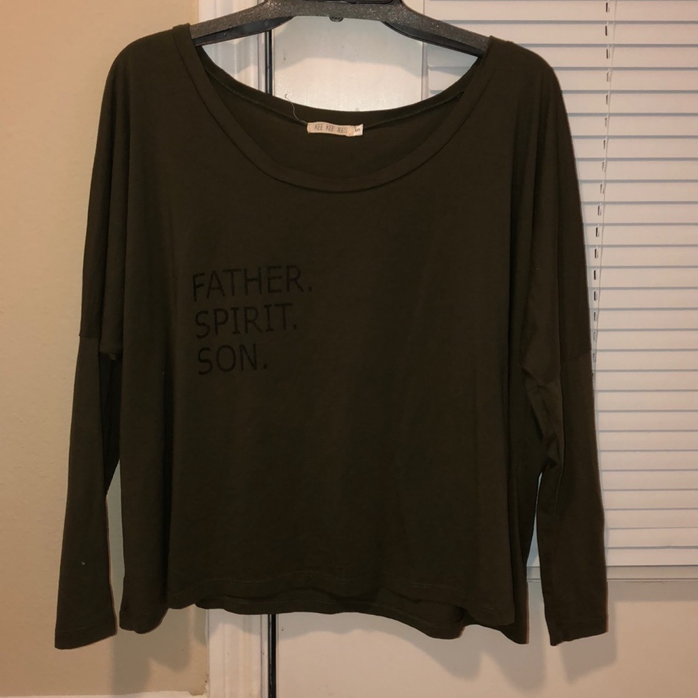 “Father. Spirit. Son.” Slouchy Long-Sleeved Tee